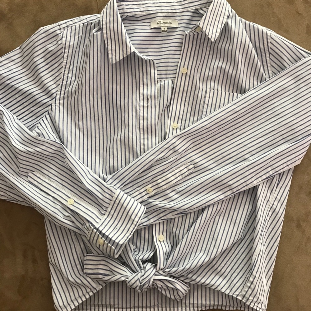 MADEWELL pin stripe shirt